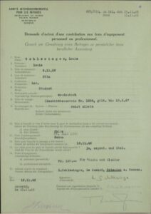 Solicitudes y pago de permisos para viajar desde Suiza a Chile, Noviembre 1946, emitidos por el Comité Intergubernamental para Refugiados.