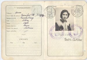 Pasaporte que usó Betti (Lotti) para emigrar de Alemania, 1939. (I)