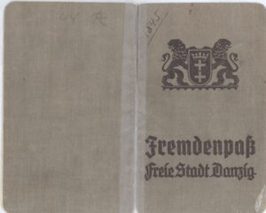 Pasaporte de Chawa Miszne de Rezepka y su hijo Salo Rezepka (I).