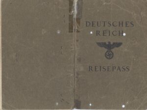 Pasaporte de Gertrude Beissinger (de Rosenberg), y sus hijos Walter y Heinz (I).