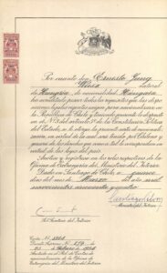 Certificado de Nacionalización Chilena de Ernesto Yung