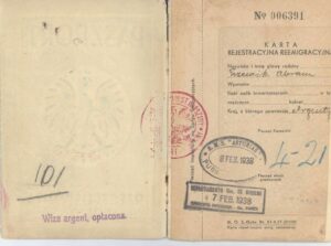 Pasaporte Polaco de Abraham Tzrewik (II).