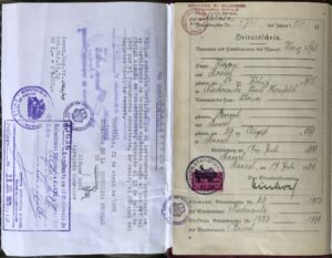 Certificado de Matrimonio de Max Apt y Klara Baruch, Alemania, 1929.