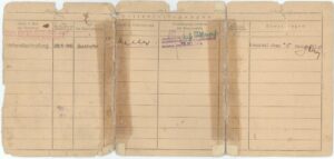 Reverso Tarjeta de Identificación de Trabajo como Contador, 1942.