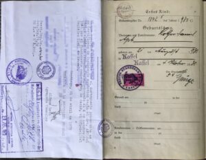 Certificado de nacimiento de Lothar Apt