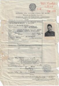 Visa de ingreso a Brasil, de Felicia Burztyn, 1946.