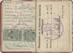 Cédula de Identidad de Martin Rosenberg. Chile, 1952. (II)