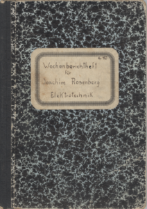 Cuaderno de Ingeniería Eléctrica de Joachim Rosenberg. Alemania, Junio 1938.